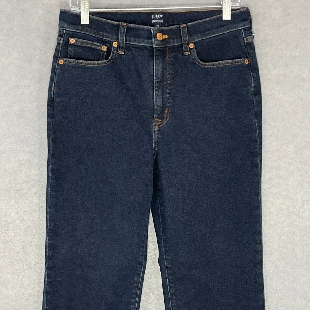J Crew‎ Stovepipe High Rise Denim Blue Jeans Women's 29 (Actual 29x26)